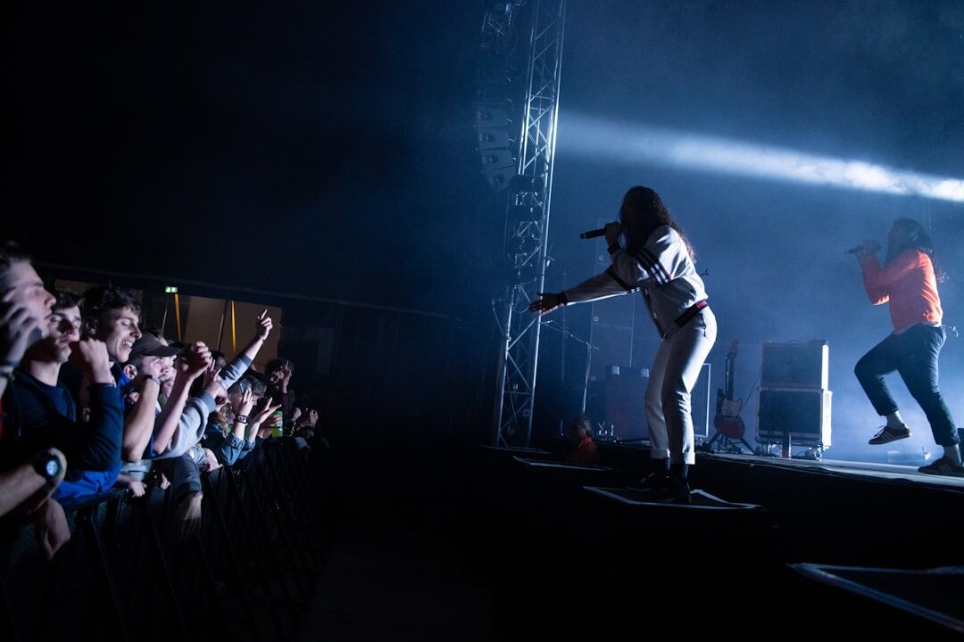 woman on stage