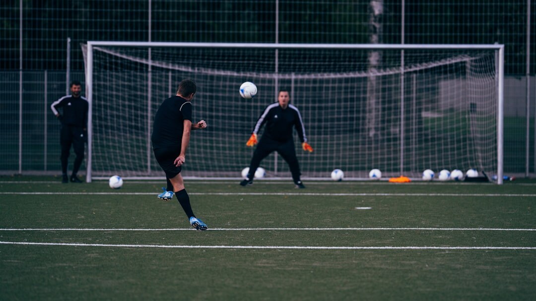 football player training session